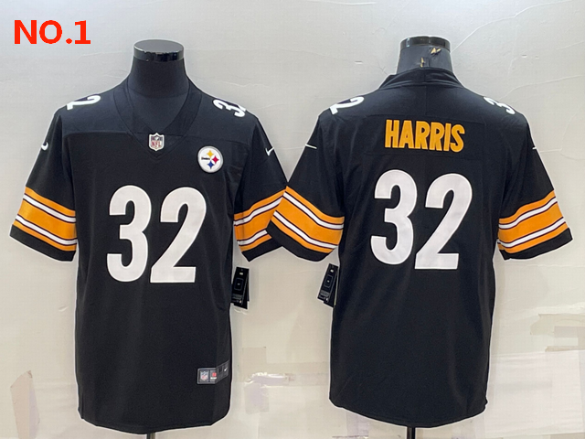 Men's Pittsburgh Steelers #32 Franco Harris Jersey Black NO.1;